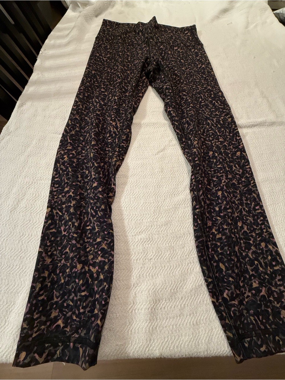 lululemon athletica Black Leopard-Print Workout Leggings